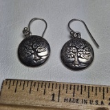 Sterling Silver Tree of Life Earrings