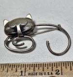 Sterling Silver Cat Pin
