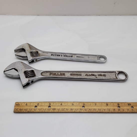 Fuller 12” Adjustable Wrench and Buyer’s Value 10” Adjustable Wrench