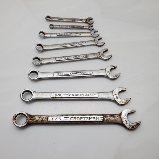 Craftsman Combination Wrenches ¼”-11/16”, Made in USA