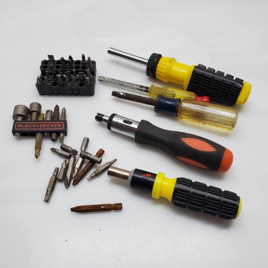 Lot of Nut Drivers and Assorted Bits