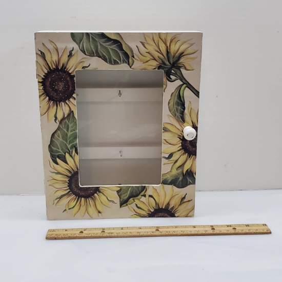 Sunflower Jewelry Box with Glass Door