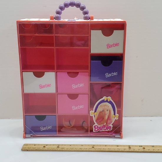 Barbie Plastic Accessory Organizer with Quilted Sides