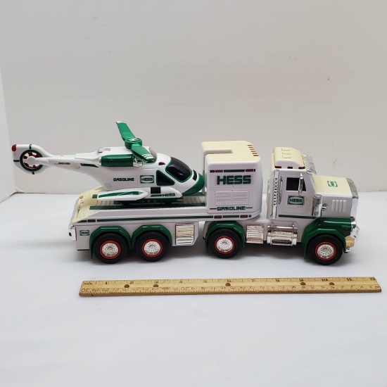 Battery Operated Toy Hess Truck Copyright 2013 and Toy Hess Helicopter Copyright 2006