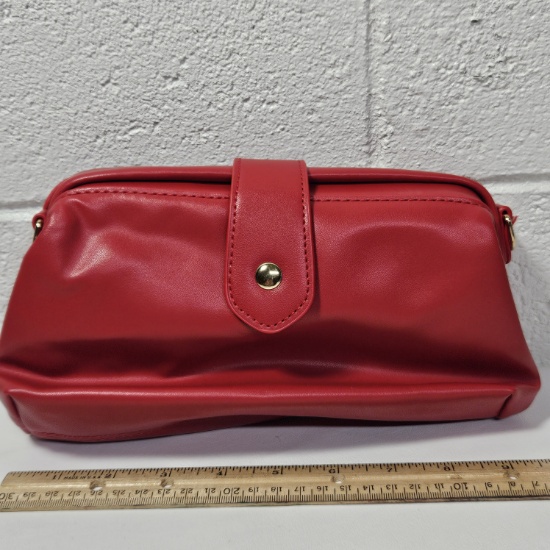 New Red Purse with Shoulder Strap