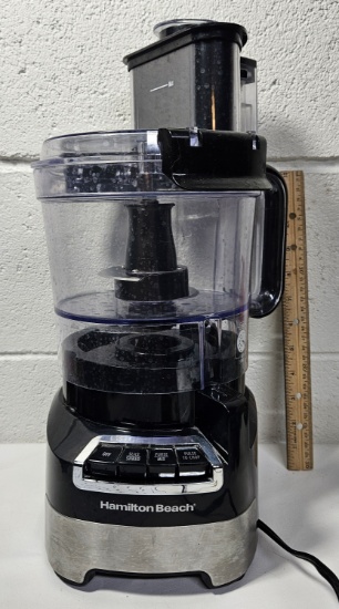 Hamilton Beach Black / Stainless 10 Cup Food Processor - Works