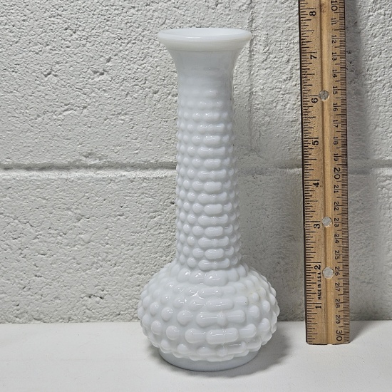 Vintage Brody Hobnail Milk Glass Vase