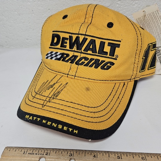 Matt Kenseth Autographed DeWalt Racing Hat with Original Tags