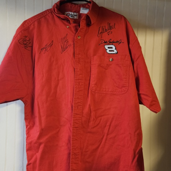 NASCAR Dale Earnhardt Jr. Shirt with Multiple Autographs