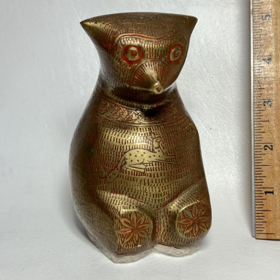 Brass Oriental Bear Figurine