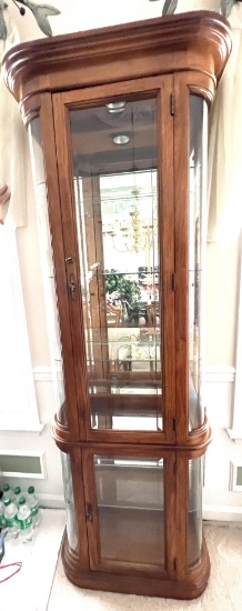 Beautiful Wooden Lighted Display Cabinet