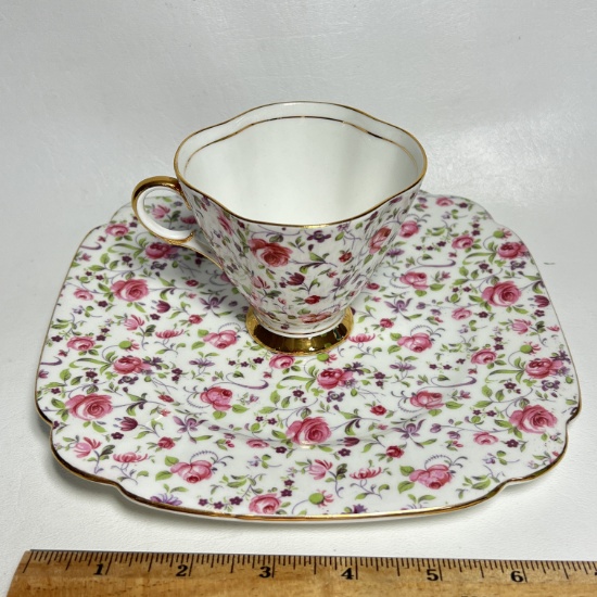 Clarence Bone China 2 pc Tea Cup & Plate Made in England