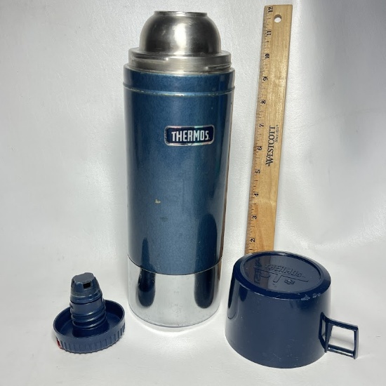 Vintage Blue Thermos