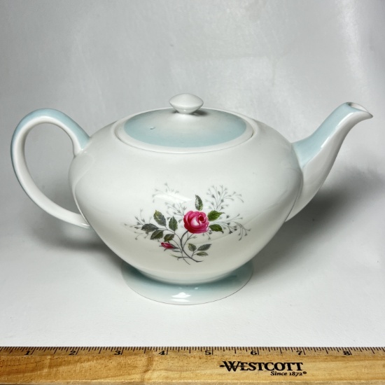 Tuscan Fine China Rosetta Teapot with Lid