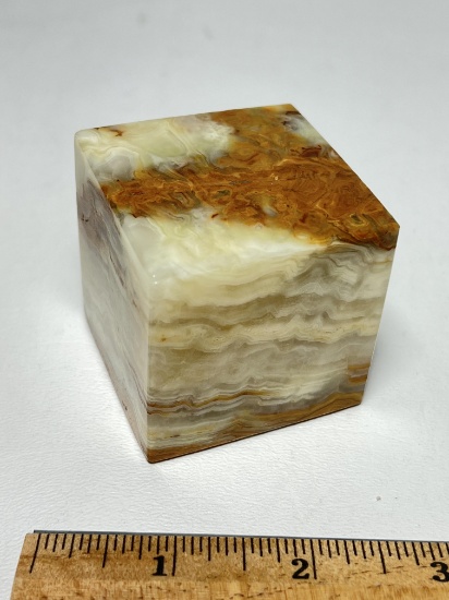 Ocean Jasper Cube Paperweight