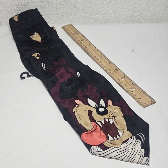 Tasmanian Devil Looney Tunes 100% Silk Tie