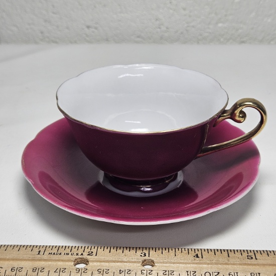 Vintage Meito China Hand Painted Tea Cup and Saucer