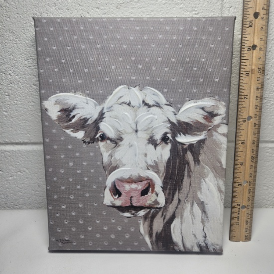 Canvas Cow Wall Decor “Francine” By Michele Norman