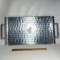 Buenilum Hand Wrought Aluminum Tray with Grape Design & Rope Handles