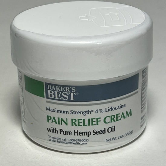 Baker's Best Maximum Strenght Pain Relief Cream 2 oz - Sealed