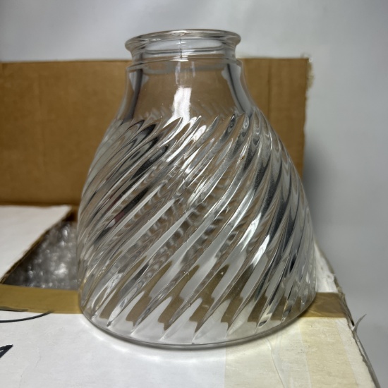Set of 4 Crystal Swirled Light Fixture Globes