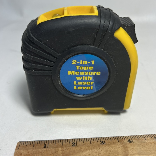 2-in-1 Tape Measure with Laser Level