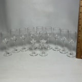 Rosenthal Glass 11 piece Classic Crystal Liqueur Cordial Glasses