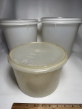 Lot of 3 Extra Large Original Tupperware Containers with Lids
