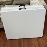 Pair of 6 foot Folding White Tables