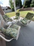 5 pc Outdoor Patio Chairs & Table with Cushions