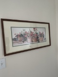 1984 Framed & Matted Floral Print Signed Dawn A Darton