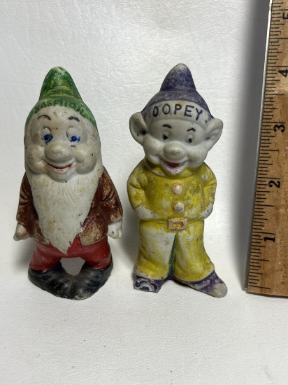 Vintage Bashful & Dopey Porcelain Figurines Made in Japan