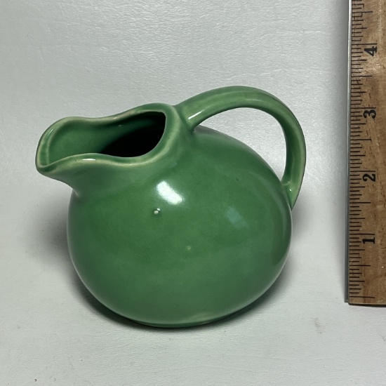 Green Pottery Creamer