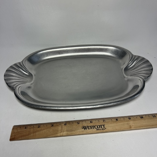 Wilton Armetale Tray with Shell Shaped Handles