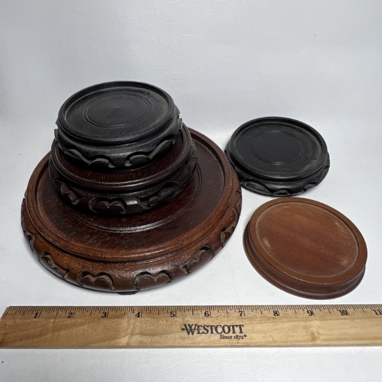 Lot of Various Size Wooden Stands