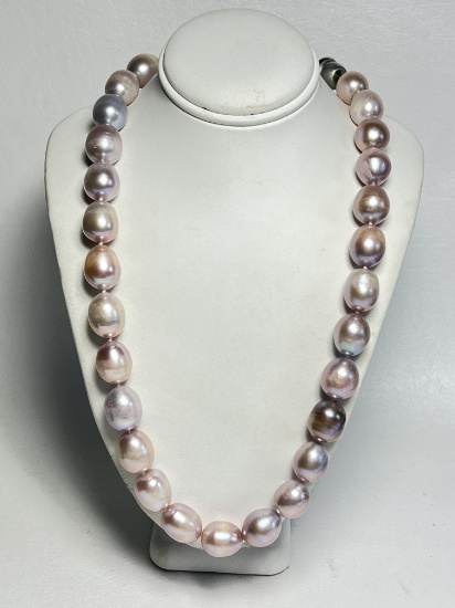 Large Real Pearl Necklace