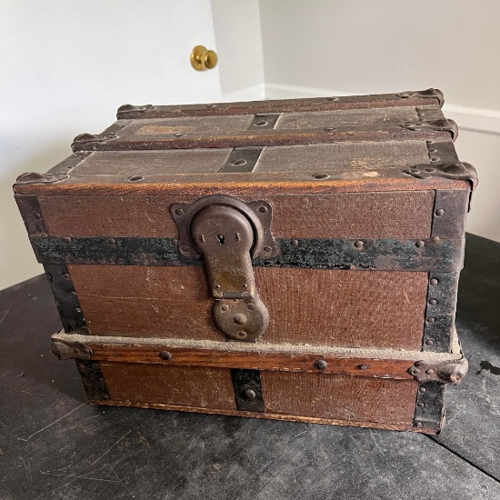 Cool Antique Small Wooden Trunk