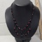 Handmade Necklace with Red / Black Beads
