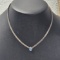 Sterling Silver Snake Chain with Blue Stone