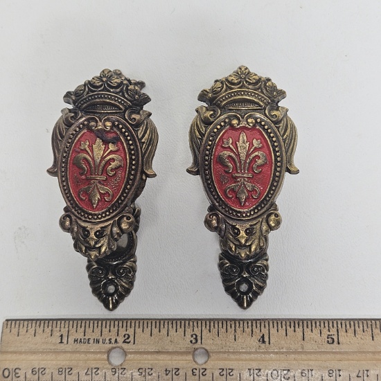 Pair of Decorative Wall Hanger Support Hooks - New in Box