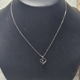 Sterling Silver Necklace with Heart Pendant