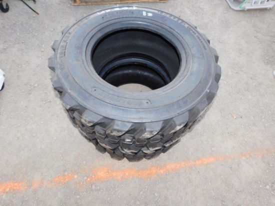 (2) NEW & UNUSED 12 X 16.5 SKID STEER TIRES