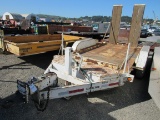 1999 ZIEMAN 2 AXLE EQUIPMENT TRAILER W/FOLD DOWN RAMPS