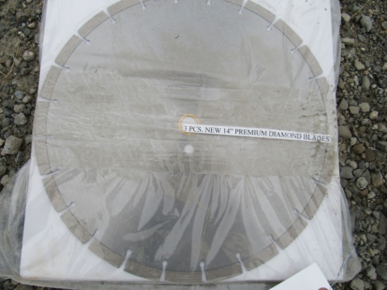 NEW & UNUSED 3 PC 14" DIAMOND BLADES