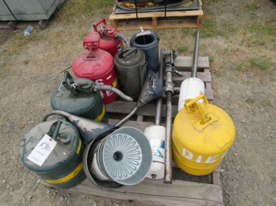 LOT OF GAS CANS