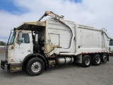 2008 AUTOCAR XPEDITOR 3 AXLE FRONT LOADING REFUSE TRUCK