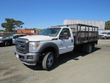 2013 FORD F-450 STAKE SIDE FLATBED TRUCK W/ LIFTGATE