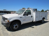 2003 FORD F-450 UTILITY PICKUP TRUCK W/ CRANE (NON RUNNER)