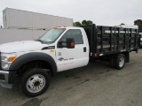 2012 FORD F-550 STAKE SIDE FLATBED TRUCK
