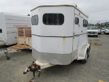 1995 WESTERN WORLD CUSTOM II 2 AXLE HORSE TRAILER